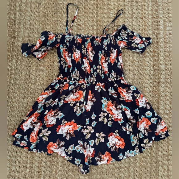 FLORAL WESTERN ROMPER OFF THE SHOULDER TIE DYE ROMPER DRESS BUNDLE SIZE XS SMALL - Picture 2 of 6